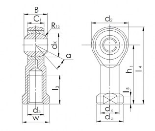Подшипник Шарнирные головки с внутренней резьбой Подшипник SIL 05 T/K (PHS 5 L) по выгодным ценам Балаково